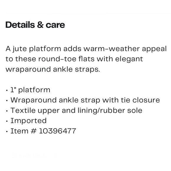 Dolce Vita Morgan Platform Flats Ivory Canvas Women’s 8 Wraparound Ankle Strap - Picture 14 of 14